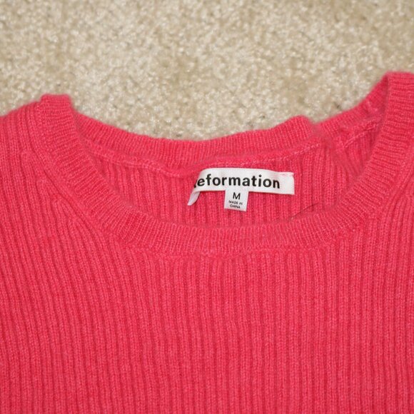 Reformation Red Ribbed Tank Top - Picture 2 of 3